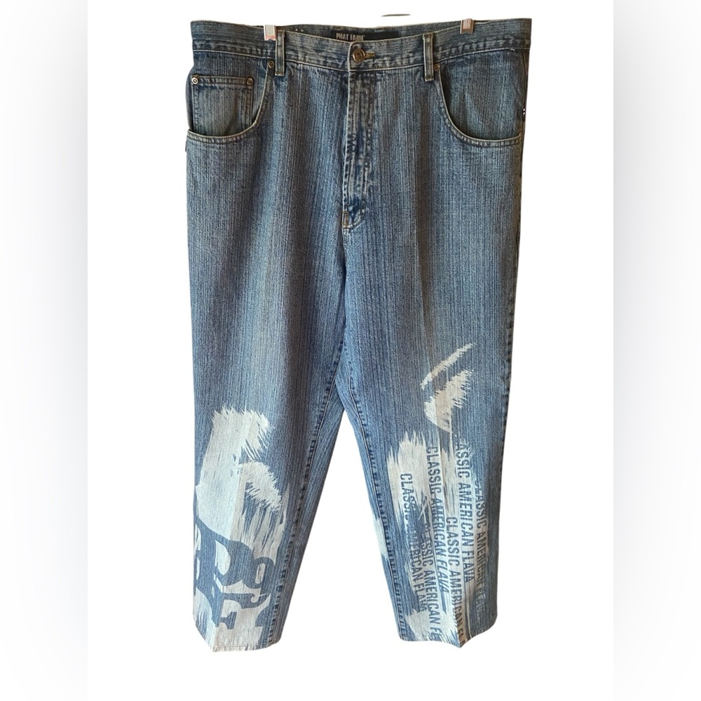 Phat Farm men’s vintage 90’s baggy light wash jeans size 38